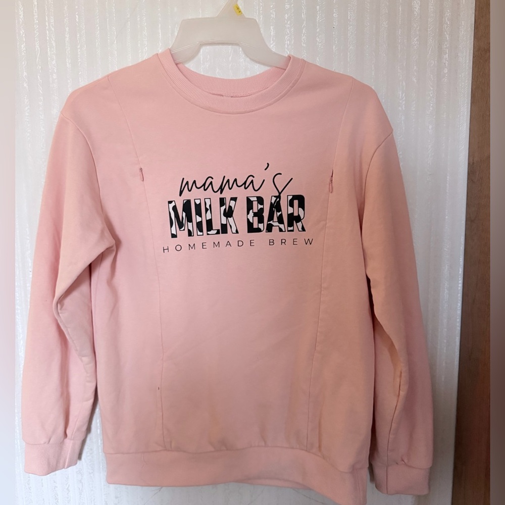 Pink Mama's Milk Bar Nursing Sweatshirt
